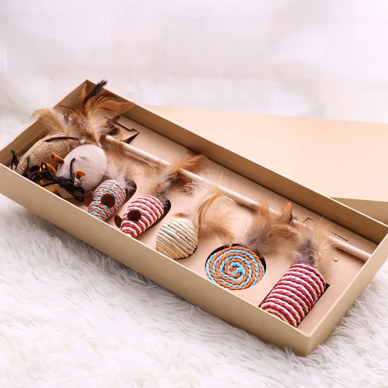 Interactive Cat Toy Set 7 Pcs Mouse Toy Gift Box for Best Cat Toy Ever - Image 2