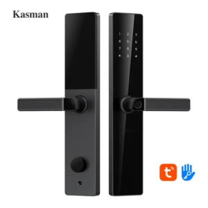 Kasman SOURCE PRICE Wood Door Smart Lock System Horizontal Single Handle Multi Point Tuya Ttlock Wifi Door Lock