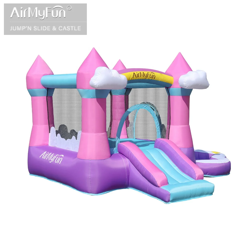 Inflatable Bounce House with Slide Bouncy Castle Jumper Jump Game for Kids Pool with Blower for Kids - Image 3