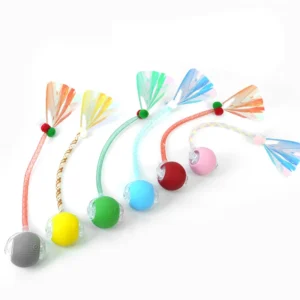 Interactive Cat Toys for Indoor the 3rd Generation Agile Moving Cat Ball With Elastic Mesh Tail Automatic Cat for Bored Pack of 10