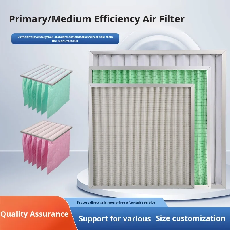 Fiberglass Media Air Pocket Filter Medium Efficiency F7 Bag Air Purifier Filters with Metal Frame - Image 4