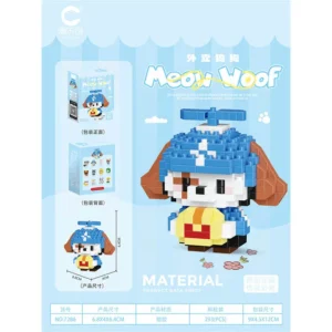 Wholesale Meow Woof Building Blocks Set Assorted Mini Cartoon Cat and Dog Micro Particle Animal Figures Puzzle Toy for Kids