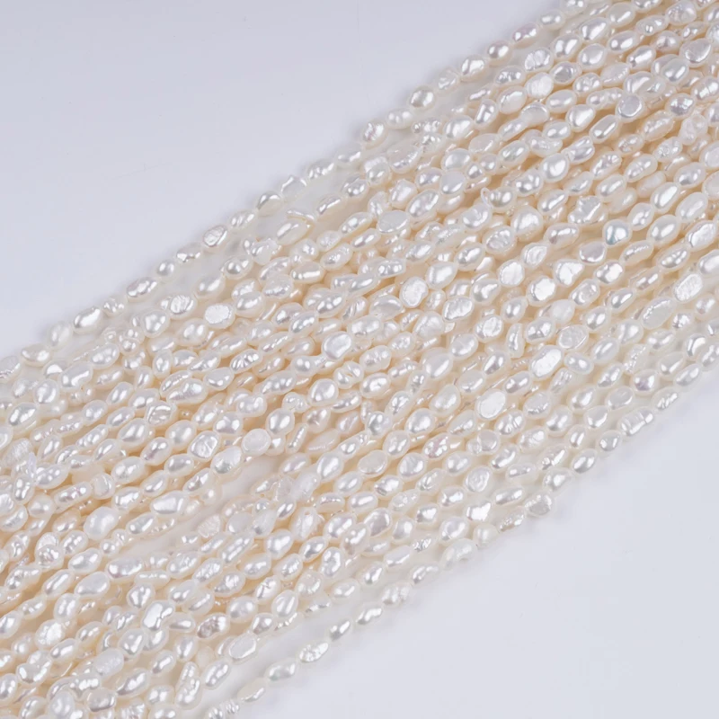 Big Promotion AA Grade 4-5mm Natural Color Loose Baroque Pearl for DIY Pack of 2 - Image 2