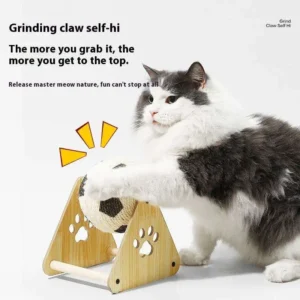 Durable Hand Wrapped Sisal Cat Scratching Ball with Hemp Rope for Indoor Kitten Grinding Claws Interactive Toy Scratching Post Pack of 2