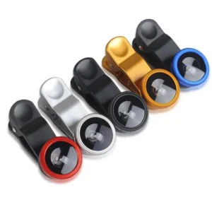 3 in 1 Wide Angle Macro Fisheye Phone Lens Kit 0.67X Wide Angle Zoom Fish Eye Macro Lenses with Fixation Clip for iPhone