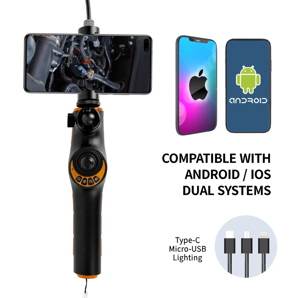 Vehicle Inspection Camera Portable Endoscope With Android and IOS Dual Systems 360° Articulation HD - Image 4