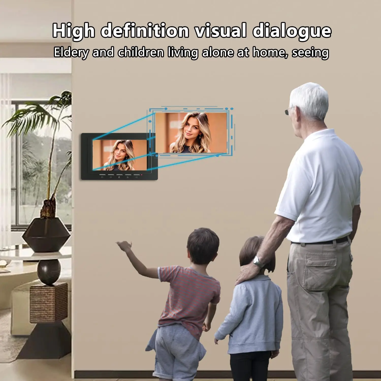 7-Inch Silver Wired Video Intercom Doorbell System Indoor Outdoor LCD Monitor for Apartment Home Security - Image 3