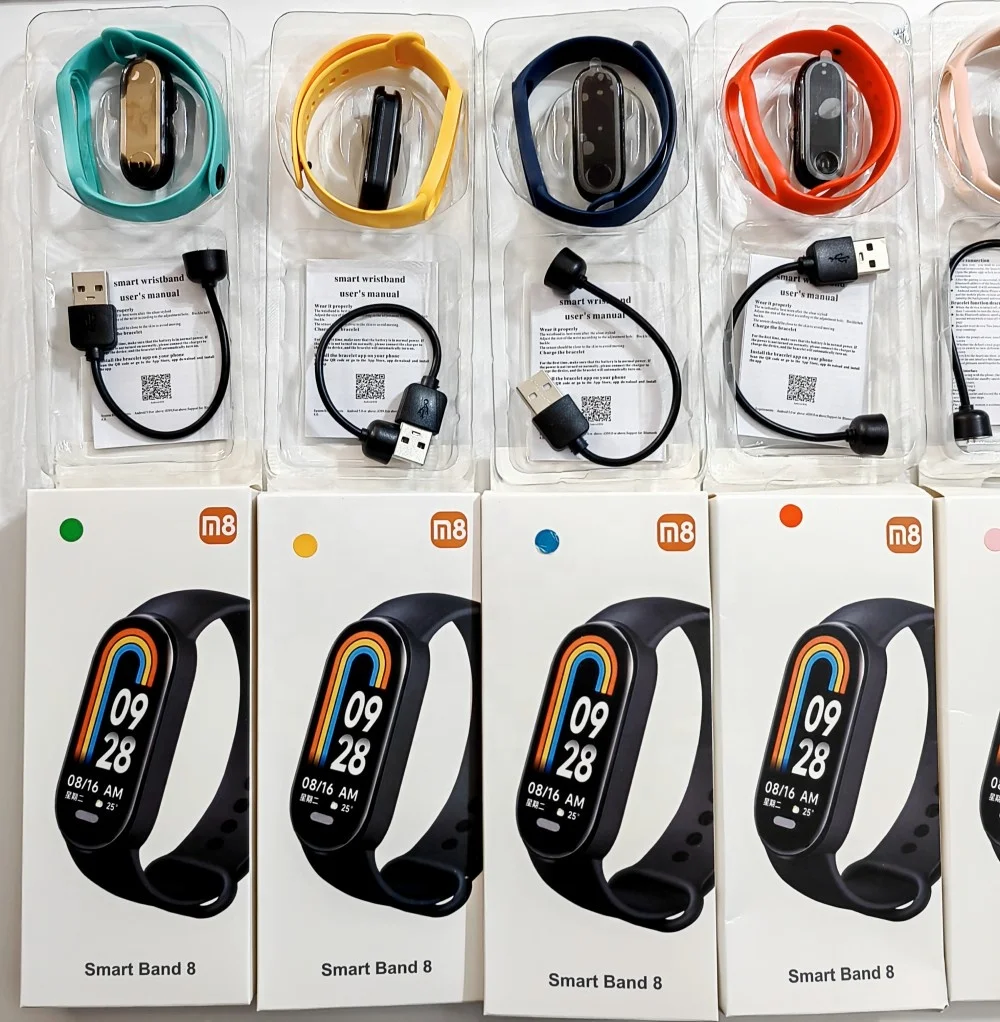 M8 Smart Band Health Fitness Tracker Smart Bracelet Pedometer Smartwatch Sport Fitness M6 M7 M8 Smart Watch Pack of 100 - Image 4