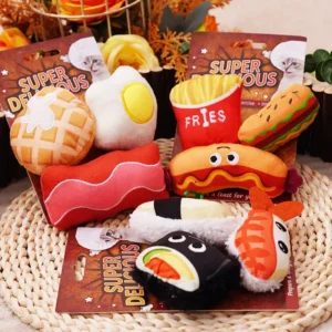 Catnip Luxury Plush Toys Cotton Chew-Proof Cat Toys for Teething and Play Cartoon Animal Dolls for Wholesale Pack of 5