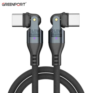 48V/5A Fast Charging Type-C Cable | Pd 240w USB C to Type C Phone Laptop Quick Charger Cable 180 Bending