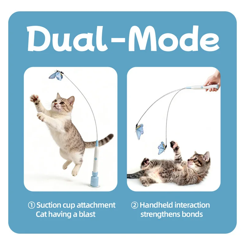 New 2 in 1 Smart Electric Cat Teaser Wand Interactive Cat Toy Relieves Cat Boredom Pet Products Pack of 100 - Image 4