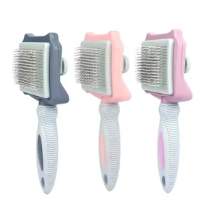 Factory Wholesale Customized Logo Self Cleaning Cat Pin Brush Dog Pet Grooming Slicker Brush Pack of 50