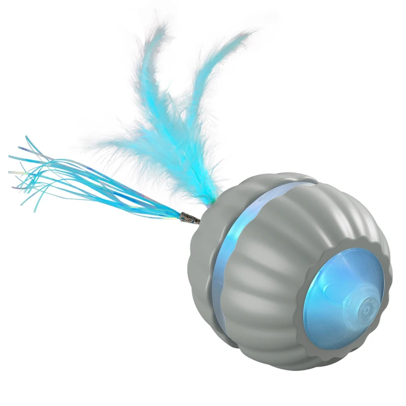 Wholesale Intelligent Interaction Tease Cat Ball Smart Indoor Pet Toy with Gravity Features Fun Movement Playing Pack of 20