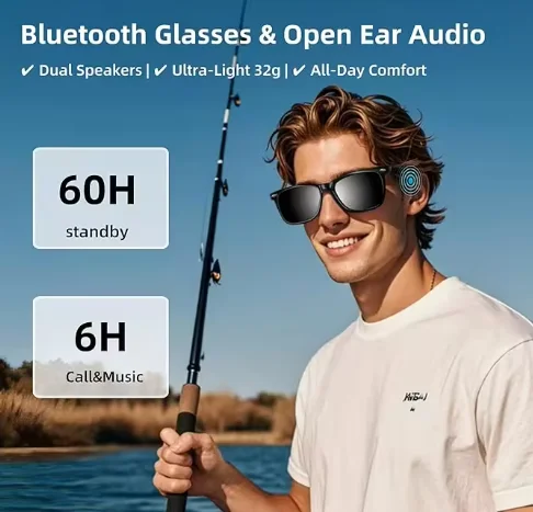 Innovative Photo Control Color-Changing Smart Glasses, Wireless BT Audio Eyewear with Voice Assistant Pack of 3 - Image 4
