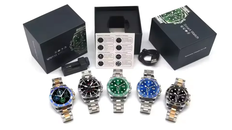 Smart Watch Luxury Business Sports Watch Waterproof Stainless Steel Bracelet Wearable Devices Pro Man AW12 - Image 3