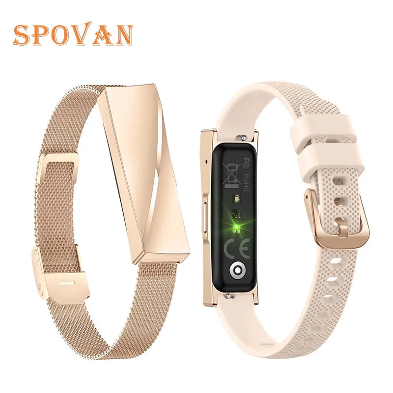 Fashionable Waterproof Alloy Screenless Heart Rate Blood Oxygen HRV Sleep Monitor Sport Smart Bracelet With SDK Pack of 10