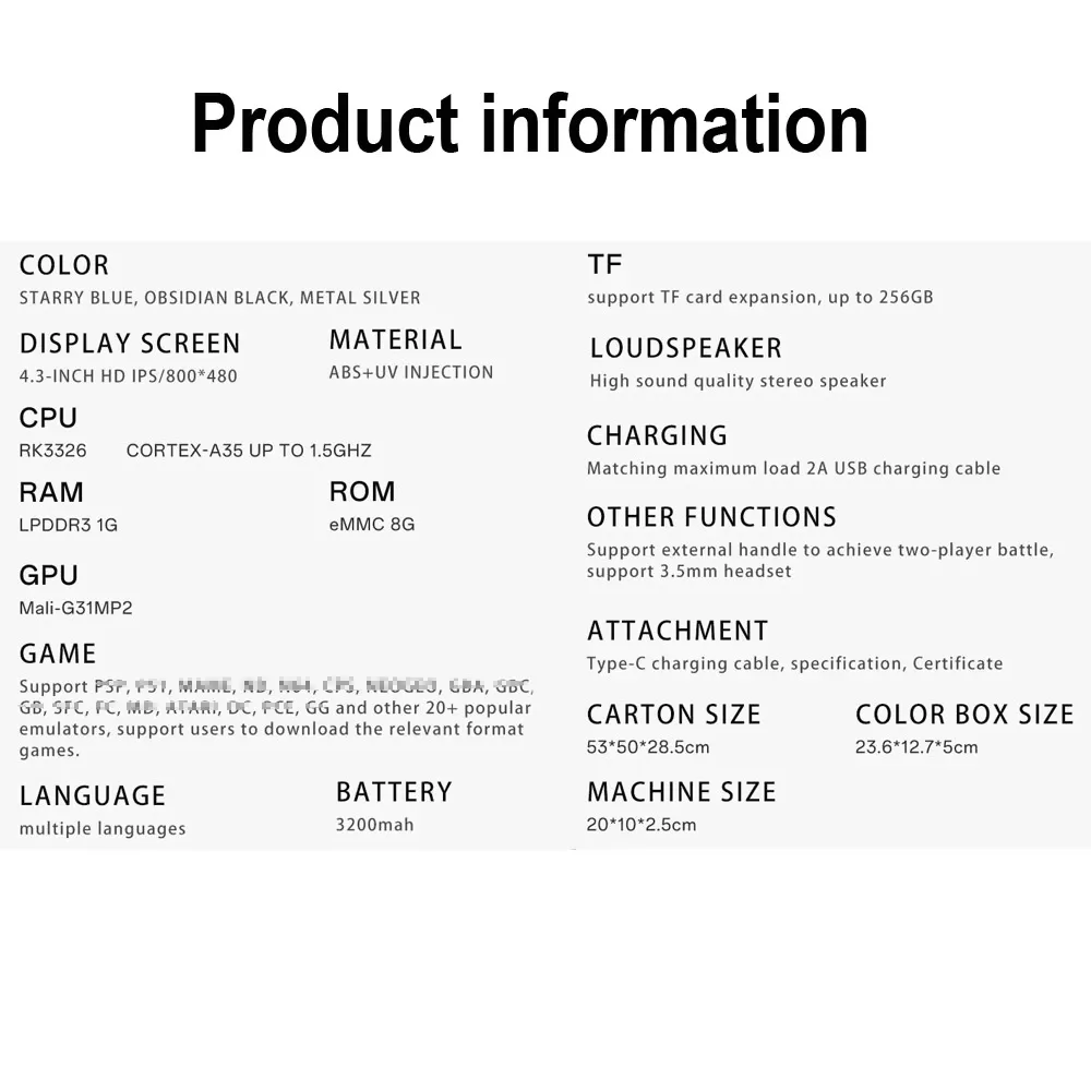 Project X Pro Retro Gaming Console 4.3 Inch Large Screen 15000+ Preloaded Games 3200mAh Battery 3D Dual Analog Sticks Wi-Fi - Image 4