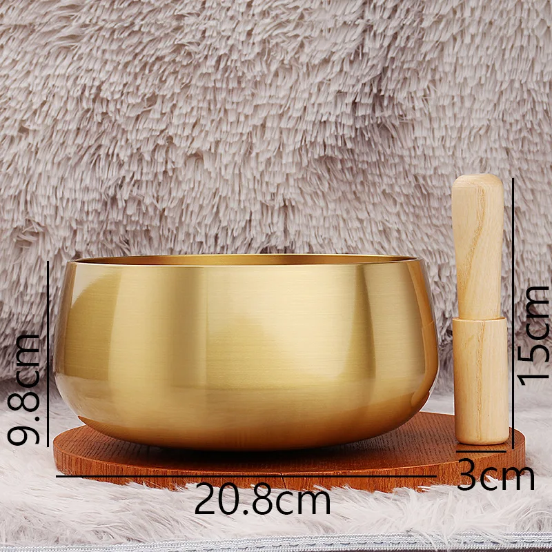Brass Ode Buddha's Sound Bowl Copper Brass Instrument Ring Copper Meditation Desktop Metal Ornaments Singing Bowl Pack of 10 - Image 2