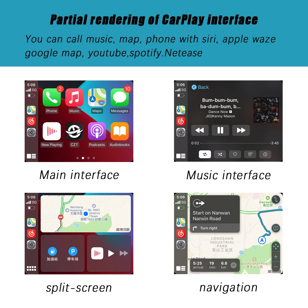 CZT-AUTO OEM Wireless CarPlay Android Auto Camera Interface Screen Display Compatible with McLaren 625C Mp4 Car Radio - Image 4