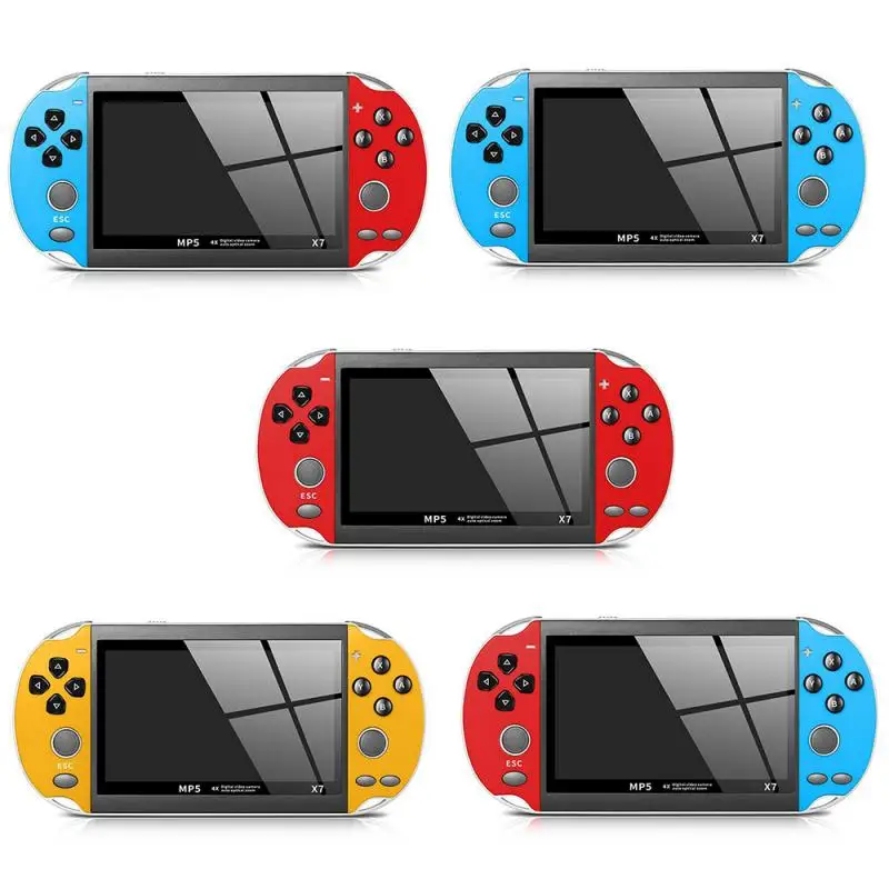 X7/X7plus Portable Handheld Video Game Console 4.1/4.3/5.1 Inch HD Screen Game Player Built-in 1000+ Classic Games Gift for Kids Pack of 5 - Image 3