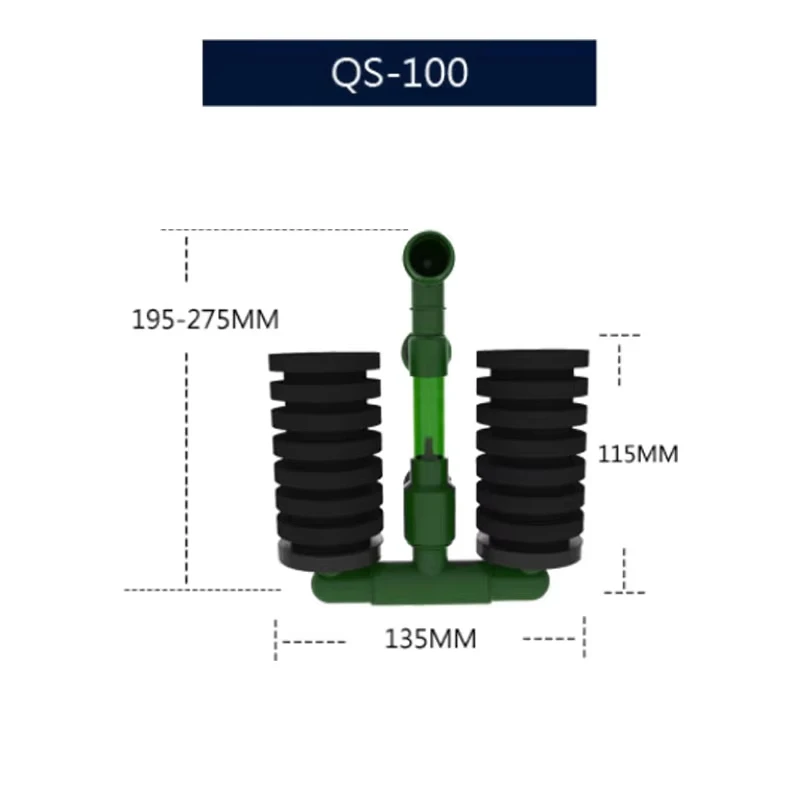 Raffy Double-Headed Eco-Friendly Biochemical Sponge Filter 100L Small Water Fairy Fish Pond Durable Modern Plastic Aquarium Pack of 48 - Image 3