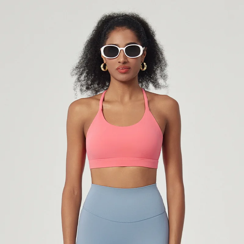 Beauty Backband Sports Bra for Women Nylon Processing Breathable Chest Pad with No Steel Ring Top for Naked Yoga Fitness Pack of 2