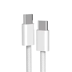 60W PD Fast Charging USB C to Type C Cable Braided Mobile Phone Charger Cord /16 Android Samsung Xiaomi for iPhone 15 Pack of 200