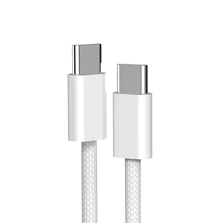 60W PD Fast Charging USB C to Type C Cable Braided Mobile Phone Charger Cord /16 Android Samsung Xiaomi for iPhone 15 Pack of 200