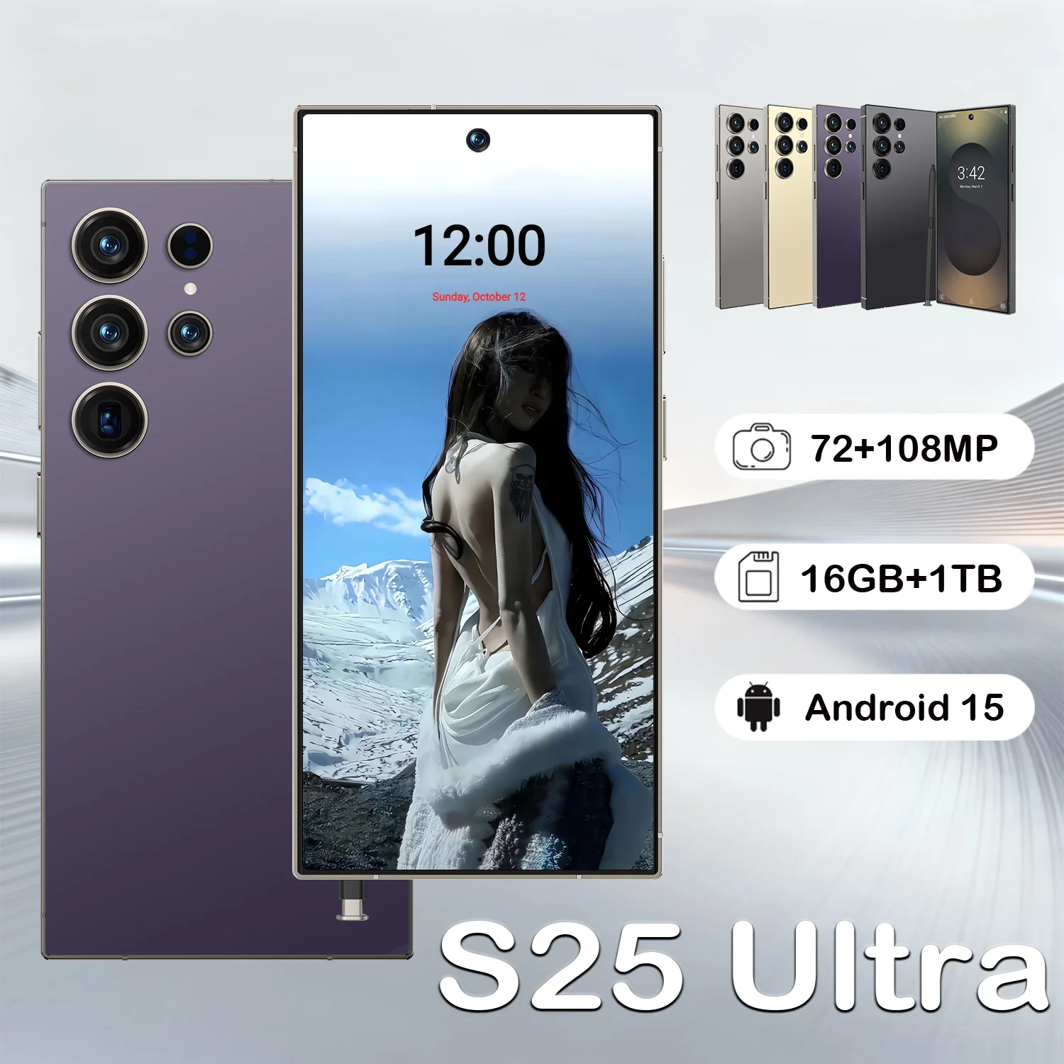 Trending Brand New Unlocked S25 Ultra Android 13 Phone 16GB+1TB 8-Core 6.8 Inch Screen Dual Sim 48MP Camera Smartphone - Image 2