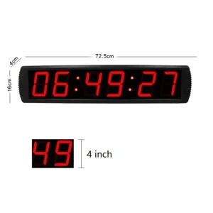 Indoor Use Large 4 Inch 6 Digits Wall Mounted LED Digital Timer Countdown Countup Stopwatch Multifunctional Electronic Clock Pack of 2