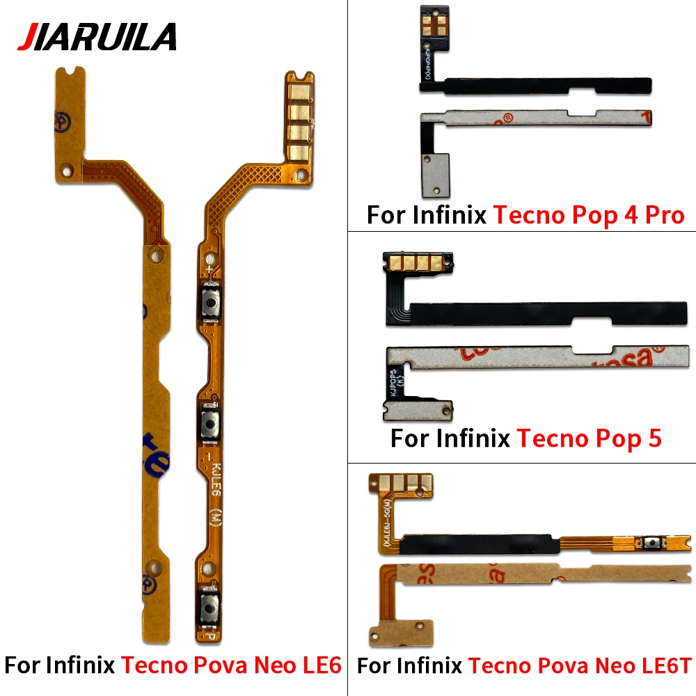 Power Volume Flex Cable for Infinix Hot 20S 30 Play NFC Note 30 Smart Go Camon 15 20 Pro Pop 4 Pro Pop 5 7 Pova 3 5G LD 7 Neo Pack of 50 - Image 2