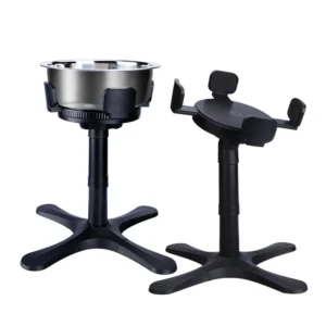 Non-slip Portable Elevated Dog Bowls with 3 Height Adjustable Stainless Steel & Plastic Dog Bowl Stand