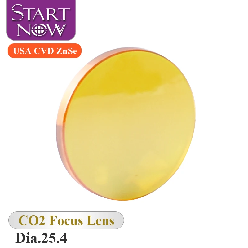 Startnow USA CVD ZnSe Laser Focus Lens for CO2 Laser Mixed Cutting Machine Dia.25.4 F50.8 63.5 76.2 101.6 127 2"-5" Laser Lens