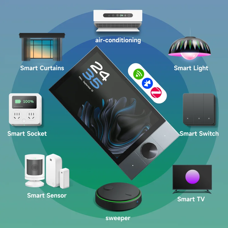 Smart Life Home System WiFi Gateway for Touch Panel 10" High-Resolution Video Intercom Doorbell Single Pole 220V Max - Image 3