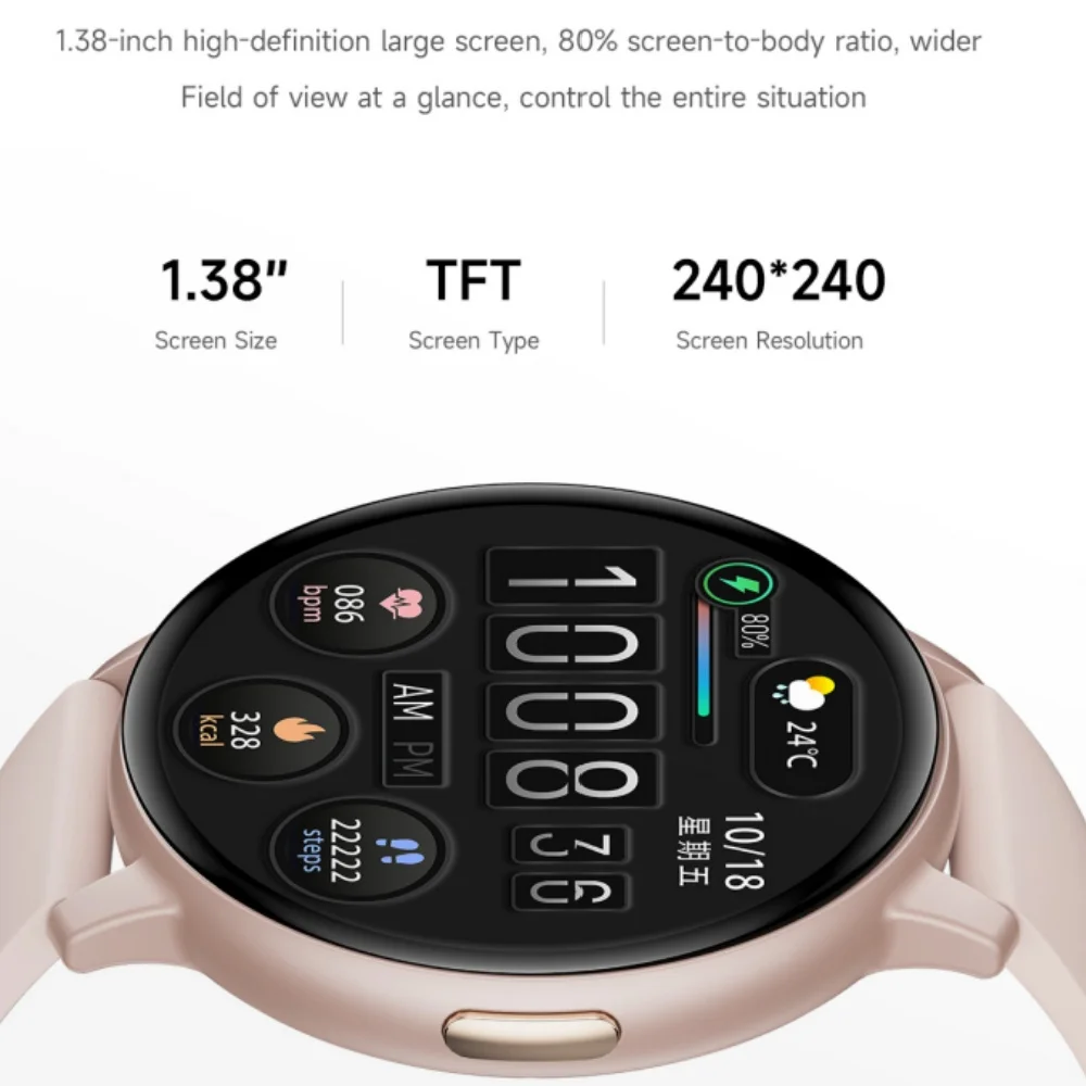 New Fashion T6 Smart Watch for Unisex IP67 Waterproof Silicone Brand 1.38inches HD Screen AI Voice Assistant Reloj Inteligente - Image 3