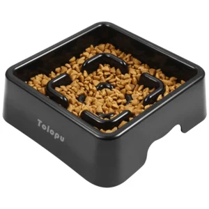 Wholesale Eco-Friendly 1500ML Pet Feeder Bowl Anti-skid ABS Slow Feeding Dog Bowl for Wet Dry Raw Dog Food Pack of 2