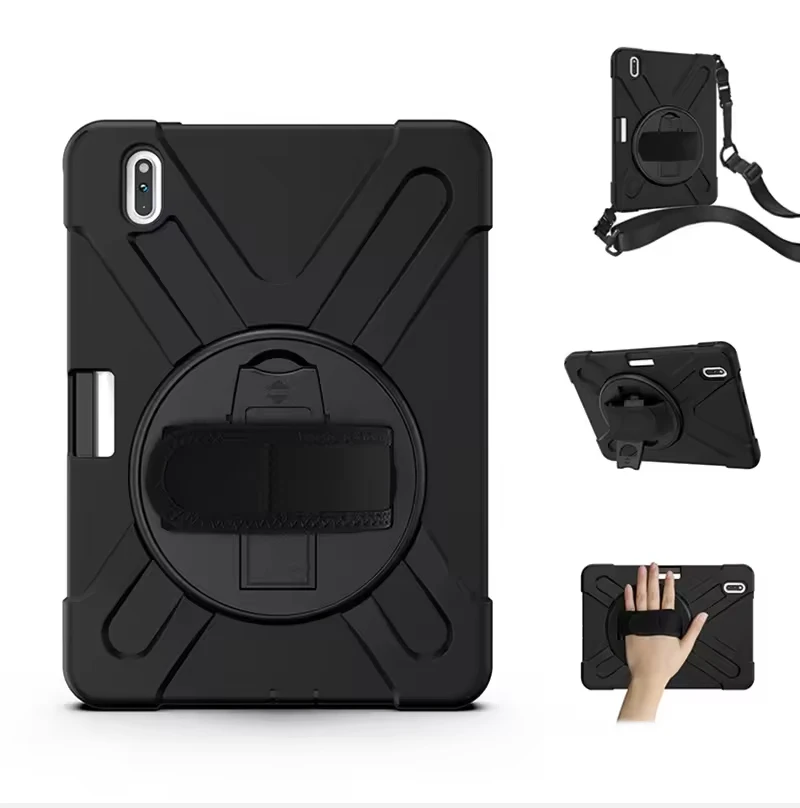 Armored Shockproof Kickstand Case Cover for MatePad Pro 10.8/10.8 5G Private Mold Universal Shoulder Strap 360 Rotation Palm - Image 4