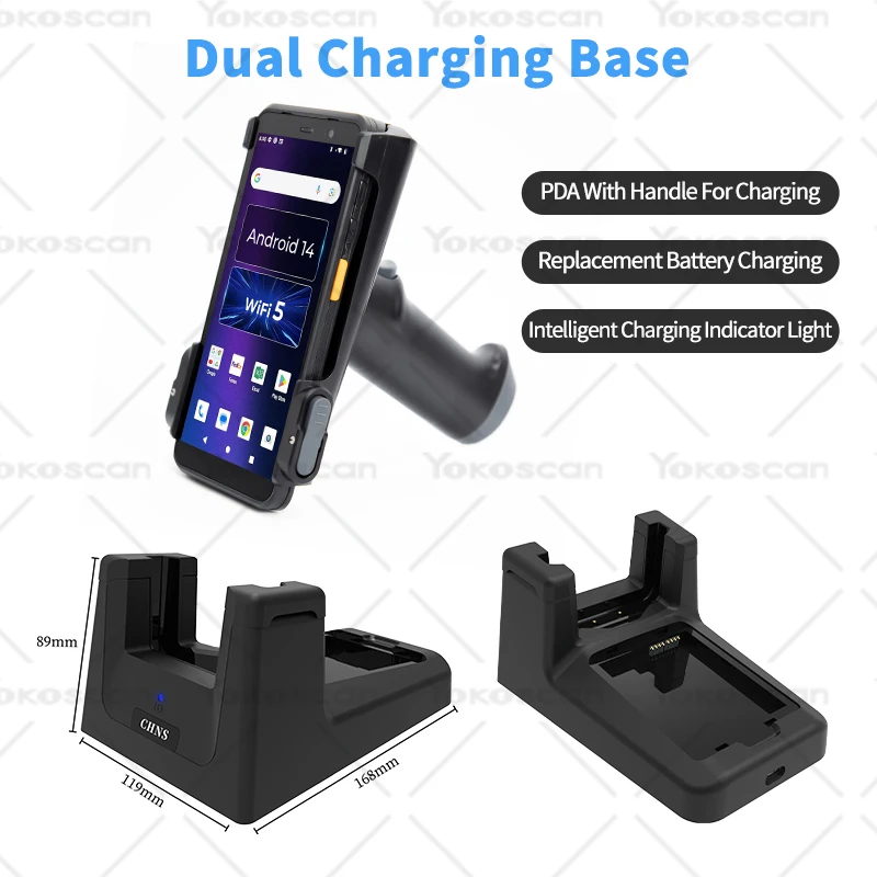 4+64G Google PDA 8-Core 6.0 Inch TouchScreen Android14 Handheld Terminal 1D/2D Terminal Device 5000Ah WIFI 4G Express Stock - Image 2