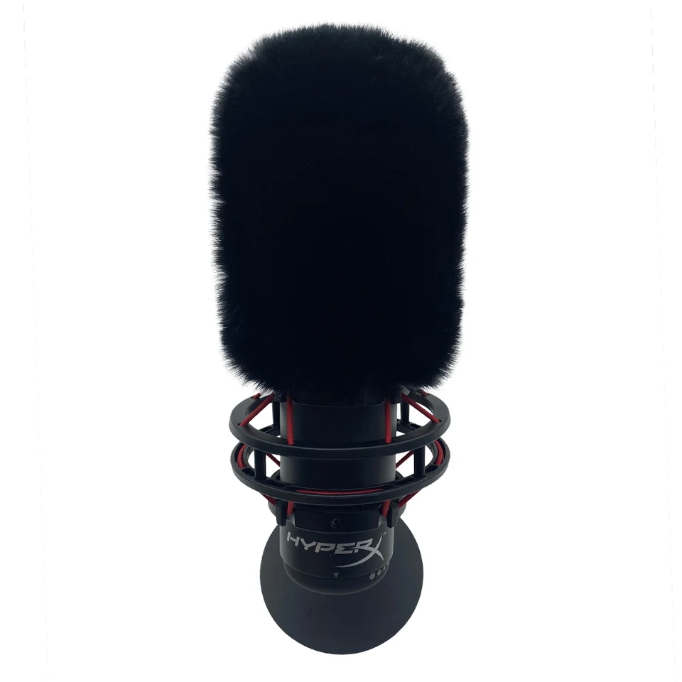 HyperX Mic Pop Filter Sponge Foam Cover for Quadcast S Blue Mantis Dead Cat Artificial Fur Windscreen Muff XLR Connector - Image 3