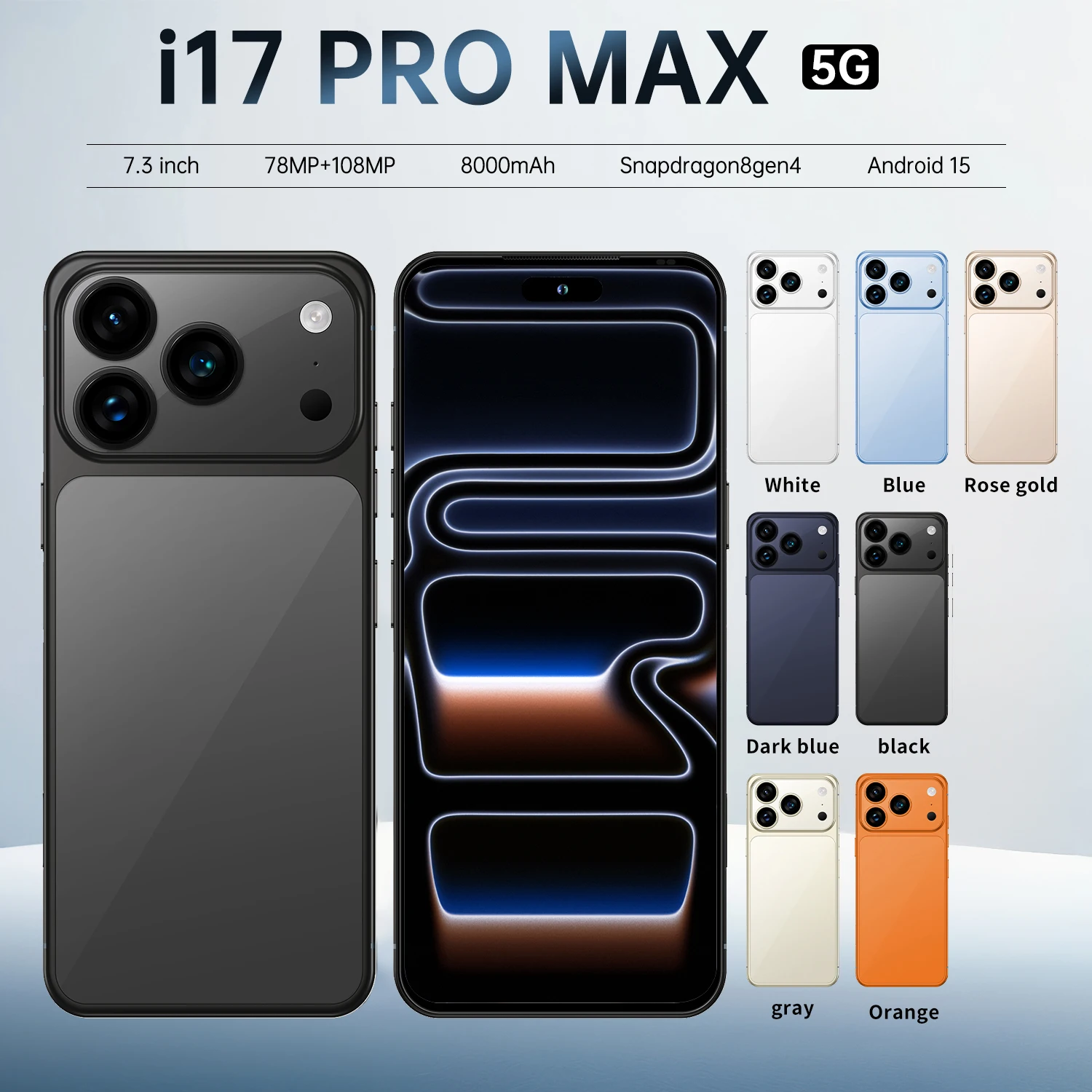 New Arrived I17 Pro Mobile Phones Dual Sim Version I17ProMax Smartphone 16gb+1tb Cell Phones - Image 2