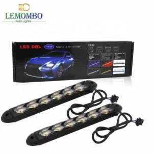 Arrow LED DRL IP67 Waterproof Flexible Sequential Turn Signal White+Yellow Flying 8000K 360LM/pcs Car Daytime Running Light Pack of 10