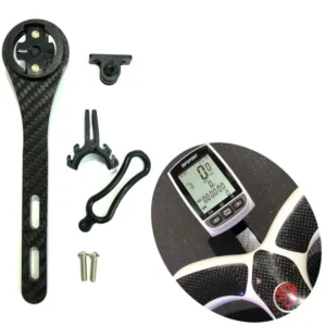 Customized Carbon Fiber Stopwatch Speedometer Bicycle Computer Holder for Garmin Flashlight Stand