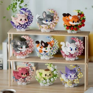 Cartoon Animal Building Blocks Creative Pet Dog and Cat Assembly Toy DIY Educational Puzzle Parent-Child Interactive Toy Cartoon