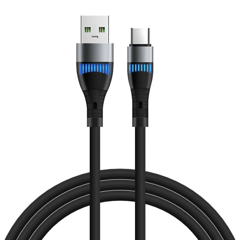 Smart USB Type-C Data Cable 1m TPE Jacket Fast Charging and Huawei LED Light Compatible with iOS for iPhone 15 Pack of 100
