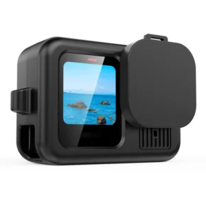 For GoPro HERO13 Black Action Camera Silicone Protective Case Cover with Wrist Strap & Lens Cover