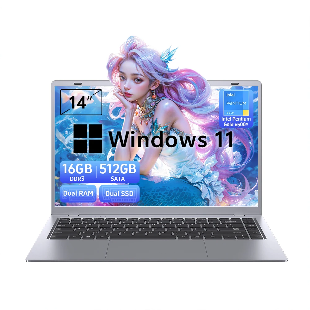 14 Inch Intel 6500Y 8GB+1TB SSD Windows 11 Laptop Computer China Factory Cheap Gaming Laptop Computers Laptops and Desktops - Image 4