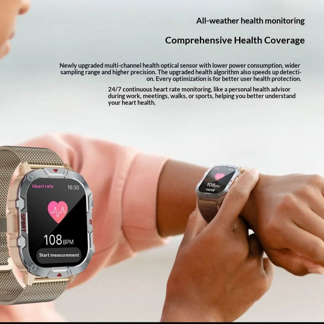 Smart Watch Three-Prevention Outdoor Heart Rate Blood Pressure Monitoring Sports H11 SmartWatch With Flashlight TFT Display Pack of 3 - Image 3