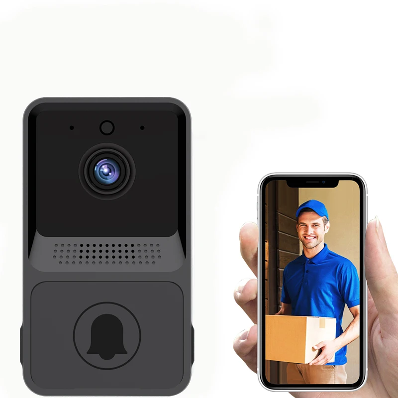 Home Video Smart Wi-Fi Doorbell Camera with Night Vision and Audio Wireless Ring Doorbell for Door Phones Pack of 2