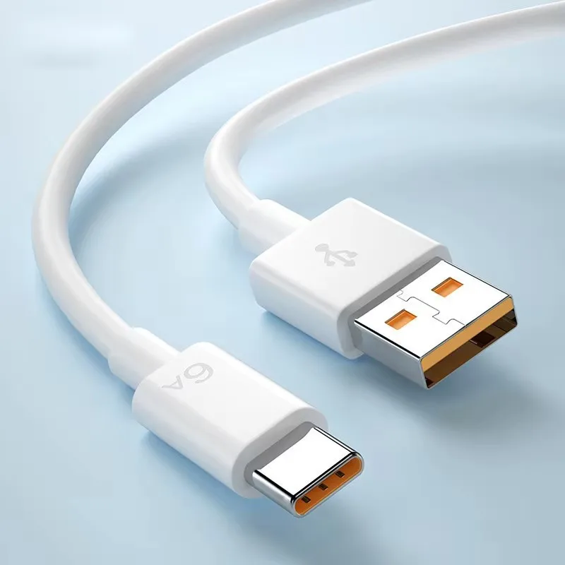 1M Super Charger USB Cable for Mobile Phones Fast Charging Data for Huawei Xiaomi Android Charger 6A Fast Charge Cable Pack of 2 - Image 2