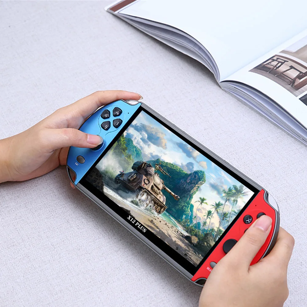 X12PLUS 7 Inch Large Screen Handheld Mini Arcade with Built-in Simulator Retro Children's Handheld Retro Game Console - Image 4